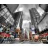 New York, Time Square (S/W mit rotem Ton)   Keilrahmenbild 50x60x2,5 