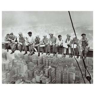 New York   Manhattan, Mittagspause Auf Einen Wolkenkratzer Mini Poster 