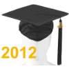 Doktorhut mit Jahreszahl 2012 Abschlussfeier Uni Bachelor Doktor 
