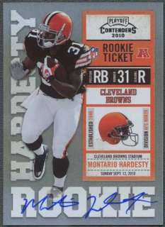 2010 Playoff Contenders #227B Montario Hardesty Obscured Number Rookie 