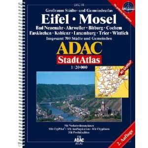 ADAC Stadtatlas Eifel, Mosel Bad Neuenahr Ahrweiler, Bitburg, Cochem 