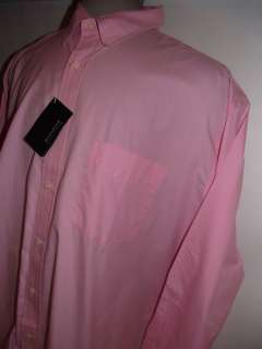 NWT Mens Ultra Club LS Dress / Casual Shirt Pink 2X 3X  