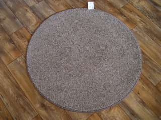 1745 runder Teppich rund hell braun beige ca. 100 cm  