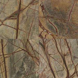 Daltile 12 In. X 12 In. Rainforest Green Marble Floor and Wall Tile 