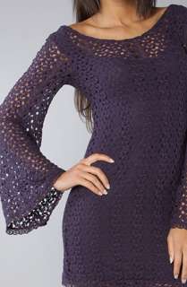 Free People The Gypsy Lace Body Con Dress in Aubergine  Karmaloop 