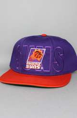 Vintage Deadstock Phoenix Suns Snapback Hat (Block Logo) (Purple 