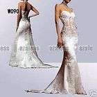 Mermaid wedding dresses/Bridal Gown Soft Tulle Satin Cord applique 