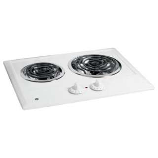 GE 21 in. Coil Electric Cooktop in White JP202DWW at The Home Depot