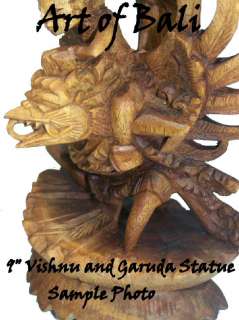   Vishnu and Garuda Bali Suar Wood Statue Hindu Carving ST51RIM  