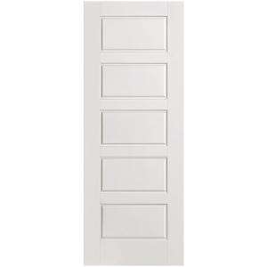   In. X 80 In. White 5 Panel Interior Slab Door 10751 at The Home Depot
