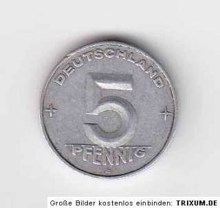 DDR GDR Germany 5 Pfennig 1952 E (Al) SS  