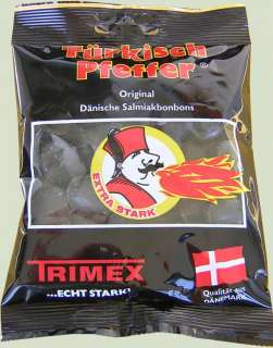 Trimex Türkisch Pfeffer 10 x 100g dänische Salmiak Bonbons  