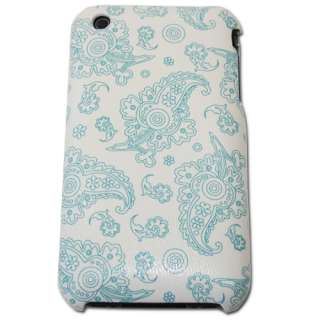 iPhone 3G Hülle Cover Tasche Case Etui Orient Weiß Blau  