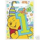 WINNIE THE POOH 1ST BIRTHDAY PARTY SUPPLIES LOOT BAGS