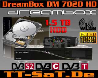 DreamBox DM 7020 HD WiFi   Twin Tuner mit DVB S2 + DVB C/T (hybrid 