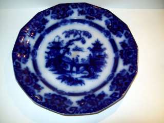 1850 E.CHALLINOR &CO.ENGLAND FLOW BLUE KIN SHAN PLATE  