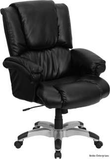 Black Leather Pillow Top Executive Desk Office Chair  