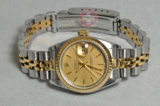 Rolex Lady Datejust Model #69173 Gold and Steel  