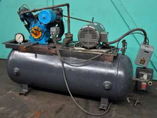 DRESSER 5 HP TWO STAGE 80 GALLON HORIZONTAL AIR COMPRESSOR  