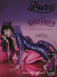 Katy Perry Ad for Purr perfume, clipping  