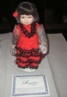 Royalton Collection Maria From Spain Doll MIB COA, Mint In Box with 