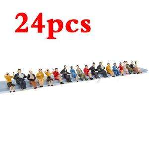 24 HO Scale 1:87 Layout Model Train People Figures Mix  