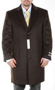 795 Kenneth Cole NY Mens 44R 54R 100% Cashmere Full Length Overcoat 