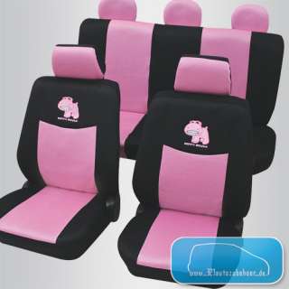 Auto Sitzbezüge HIPPO STYLE pink rosa Nilpferd NEU  