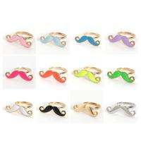 Mustache Ring US Size 6 7 8 9/SZ M O Q S/Gold/Silver/White/Black and 