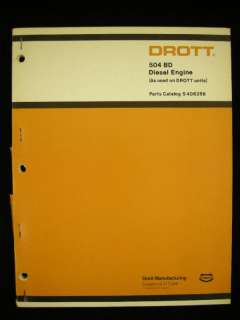 CASE DROTT 504 BD Diesel Engine Parts Catalog 504BD  