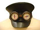 SDL Steam Punk military hat with handmade rustic goggle/ dial