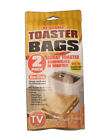 NEW RE USABLE TOASTER BAGS 2 PACK NON STICK TOASTING