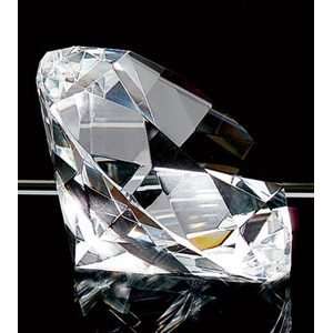 BADASH 3 Large Crystal Glass Diamond clear round cut:  