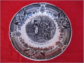   assiette sarreguemines napoléon bataille 1815 militaria