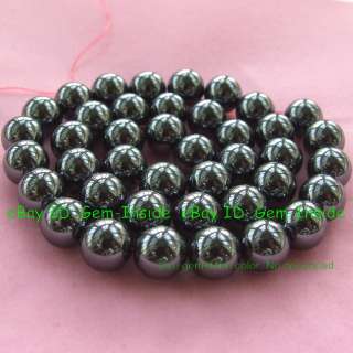10mm Round Shape Black Hematite Gemstone Beads 15  