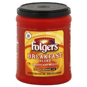Folgers Ground Coffee, Breakfast Blend, 10.8 oz (Pack of 6):  