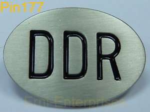 PIN ovales DDR Schild Silber , toller Pin Ostalgie 177  