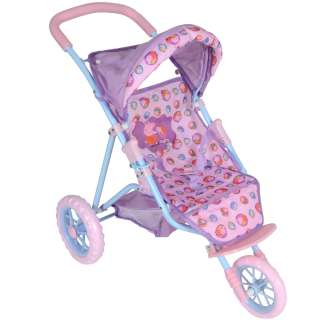 Kids Peppa Pig 3 Wheel Stroller Baby Dolls Push Chair  