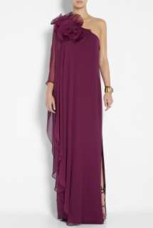 Notte by Marchesa  One Shoulder Chiffon Maxi Dress by Notte By 