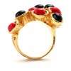 Yves Saint Laurent   ARTY GOLD PLATED GLASS STONE RING    