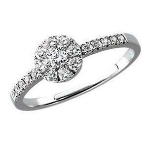   Carat Total Weight Diamond Ring set in 14 kt White Gold(6.5) Jewelry