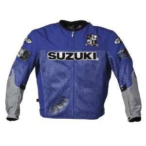 Joe Rocket Nitrous Mens Mesh/Textile Motorcycle Jacket Blue/Silver 