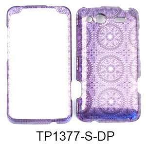 CELL PHONE CASE COVER FOR HTC SALSA WEIKE C510E TRANS PURPLE CIRCULAR 