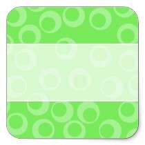 Circle design in green. Retro pattern. Sticker by Graphics_By_Metarla