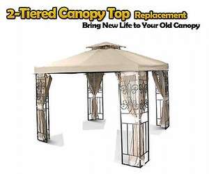   Replacement 10x10 Patio Garden Gazebo Canopy Top Cover Beige 10 x 10
