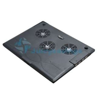 Syba Silver 3 Fan 4 USB Port Notebook Laptop Cooling Cooler Pad SY 