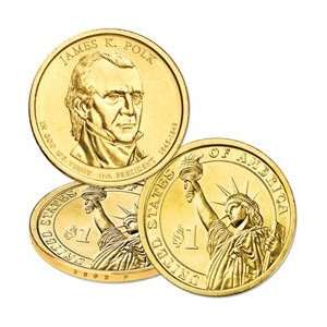  2009 P James K. Polk Presidential Dollar, Uncirculated 