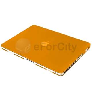 4in1 Accessories Clear Orange Hard Case Cover For Macbook Pro 13 