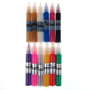    12 Colors UV Gel Acrylic Nail Art Polish 3D Paint Pen Beauty