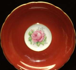Adderley PINK ROSE GOLD RICH CORAL Tea cup and saucer  